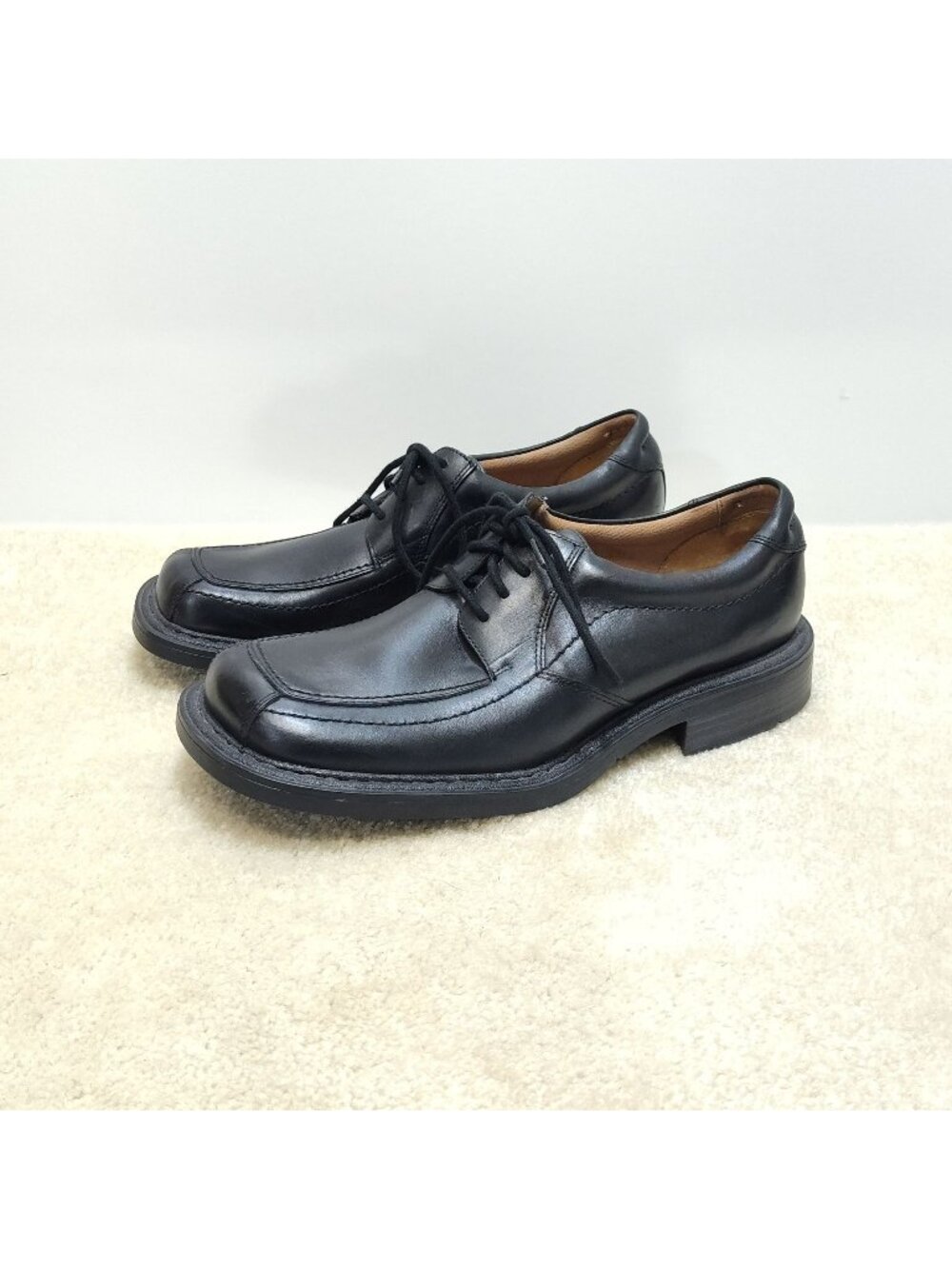London Underground Vitor Black Leather Chunky Oxford Men 11.5 Loafer Grunge Goth